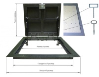 Напольный люк Стелс 900*800п образец