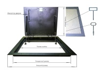 Напольный люк Стелс-У 700*1300п уголок утепленный схемы